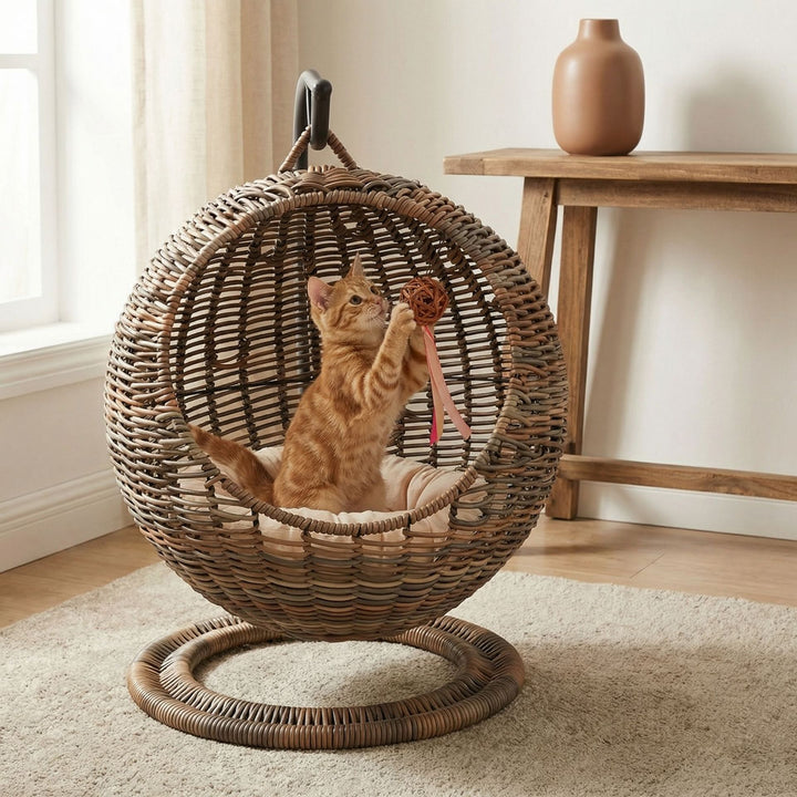 Hanging basket with comfortable padding