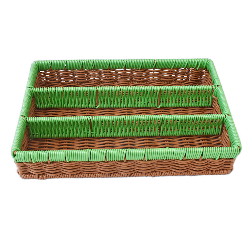 Multi-Tiered Woven Storage Tray