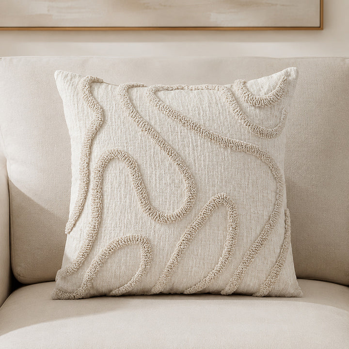Textured Abstract Design Throw Pillow