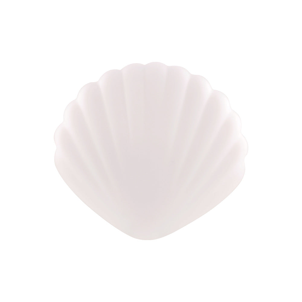 Shell-shaped compact outdoor LED wall lamp