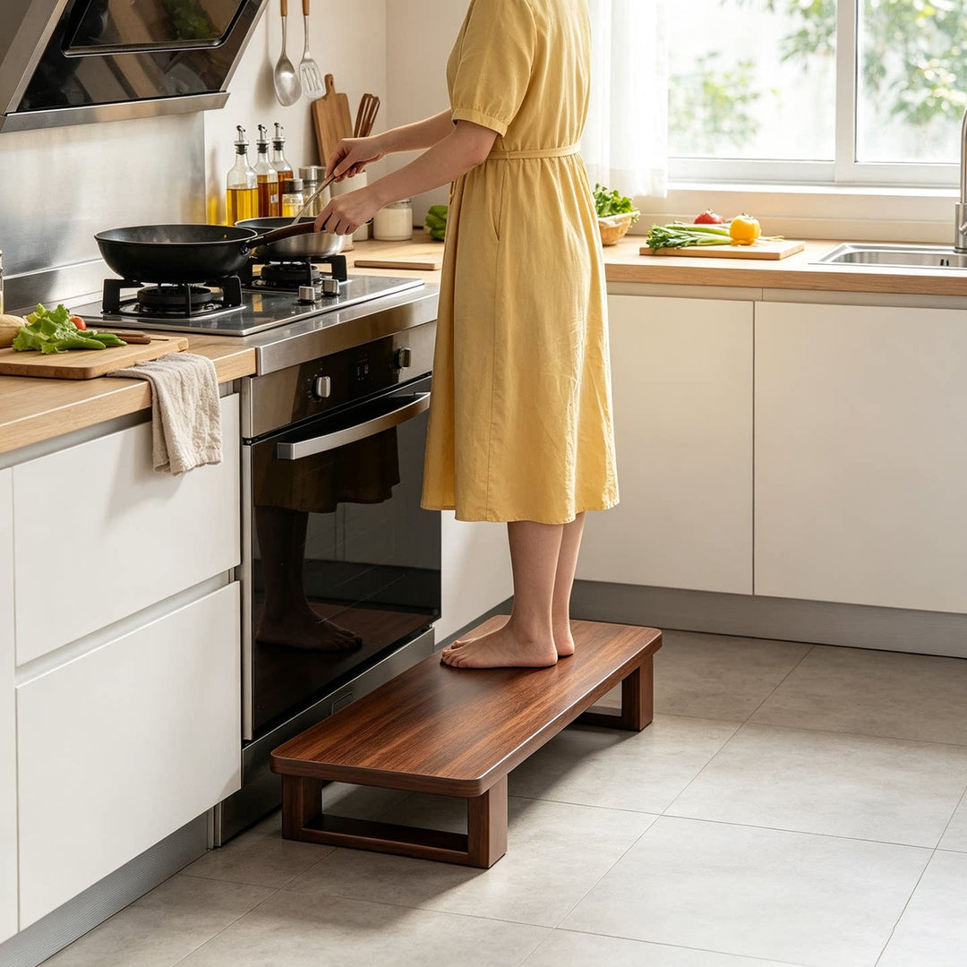 Low Wooden Slipper Platform and Entryway Shoe Shelf Organizer
