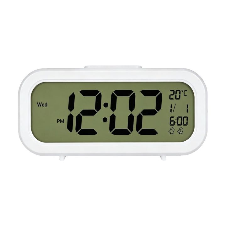 Digital alarm clock with temperature sensor and large LED display