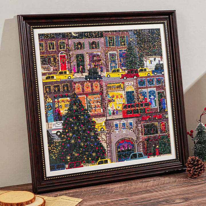 Artistic Holiday-Themed Puzzle Art Frame