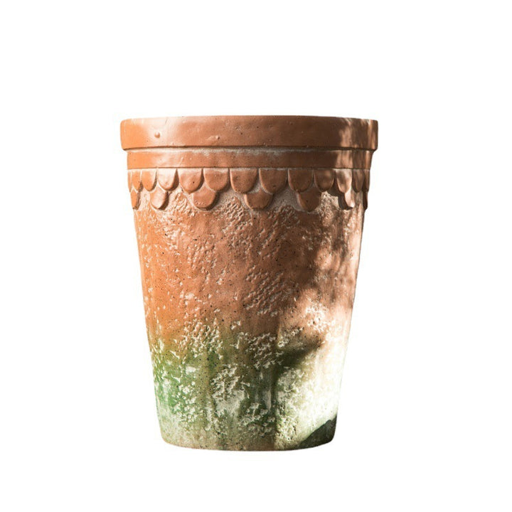 Rustic terracotta plant pot