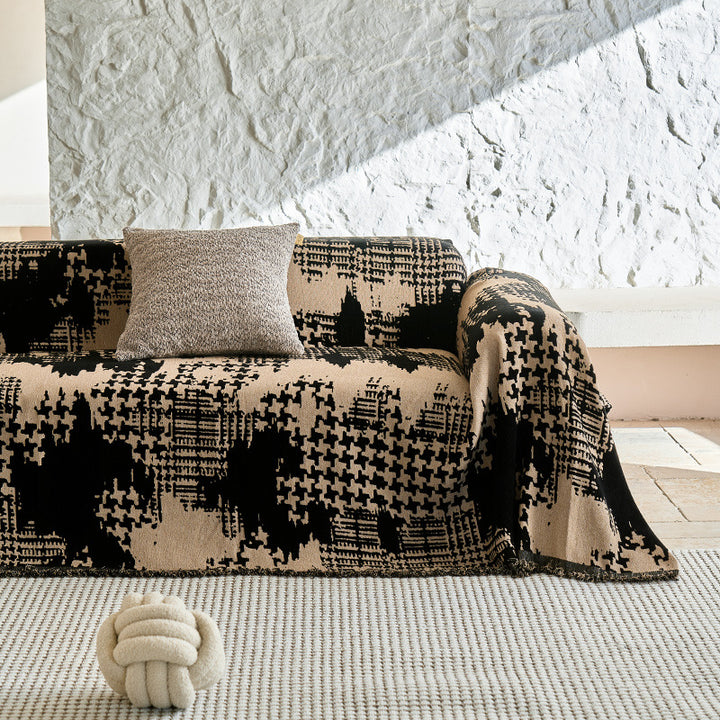 Decorative Geometric Tassel Sofa Throw Cover