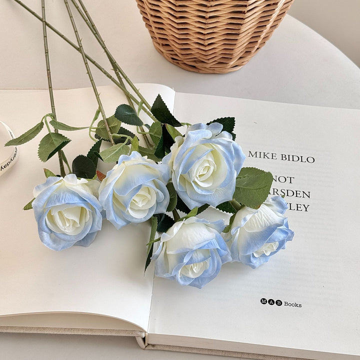 Premium Artificial Blue Rose Bouquet