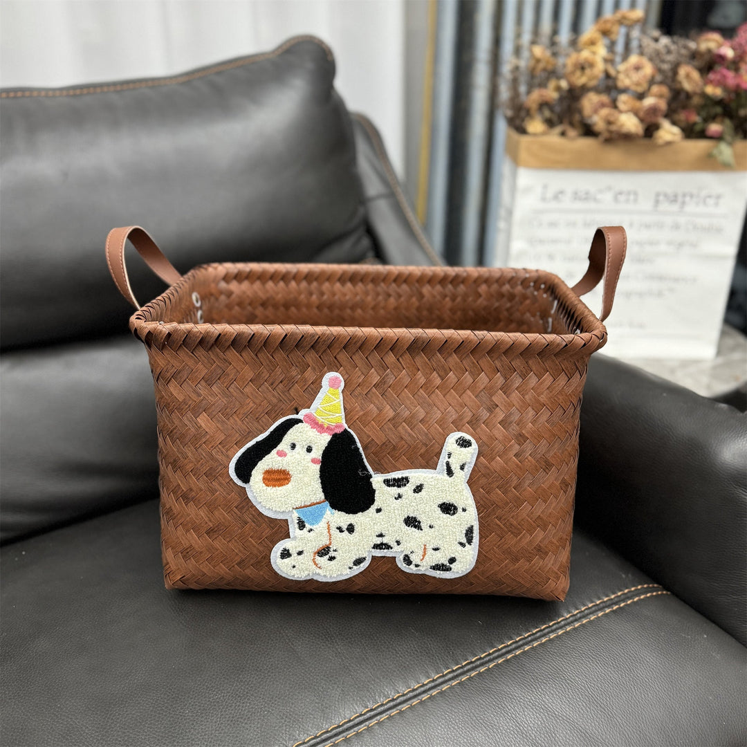 Woven storage basket