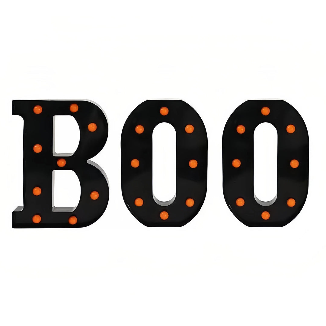 Illuminated Marquee BOO Word Table LED Sign Halloween Decoration