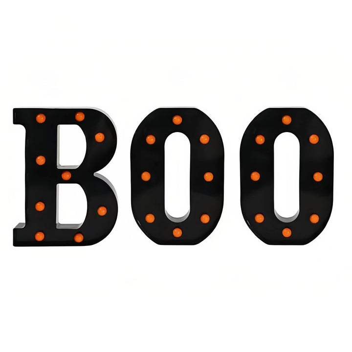 Illuminated Marquee BOO Word Table LED Sign Halloween Decoration