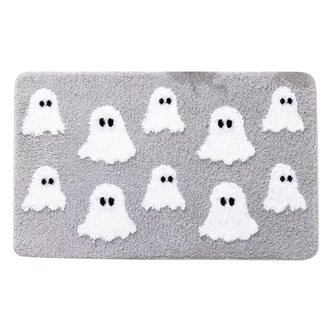 Ghost-Themed Plush Bath Mat for Bathroom