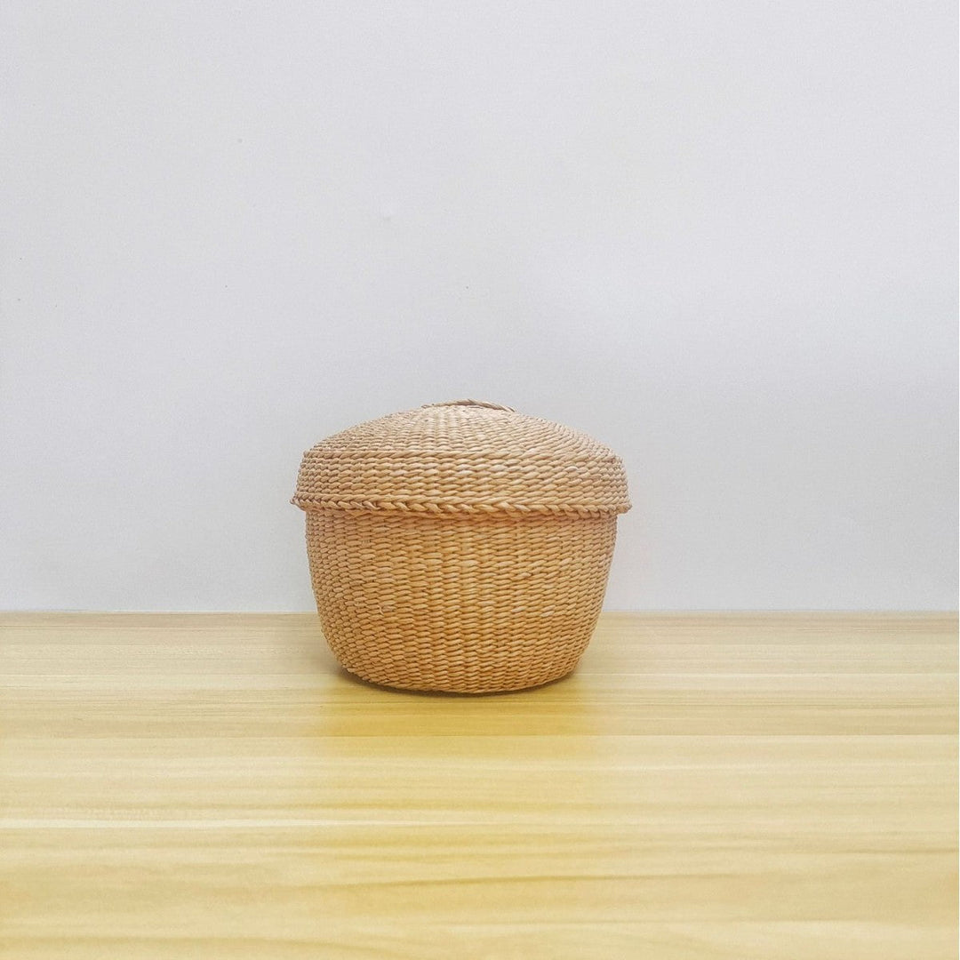 Handcrafted Natural Fiber Storage Basket