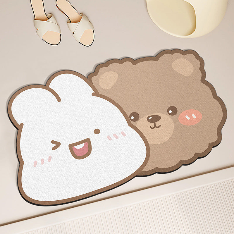 Cute Bear-Themed Welcome Mat