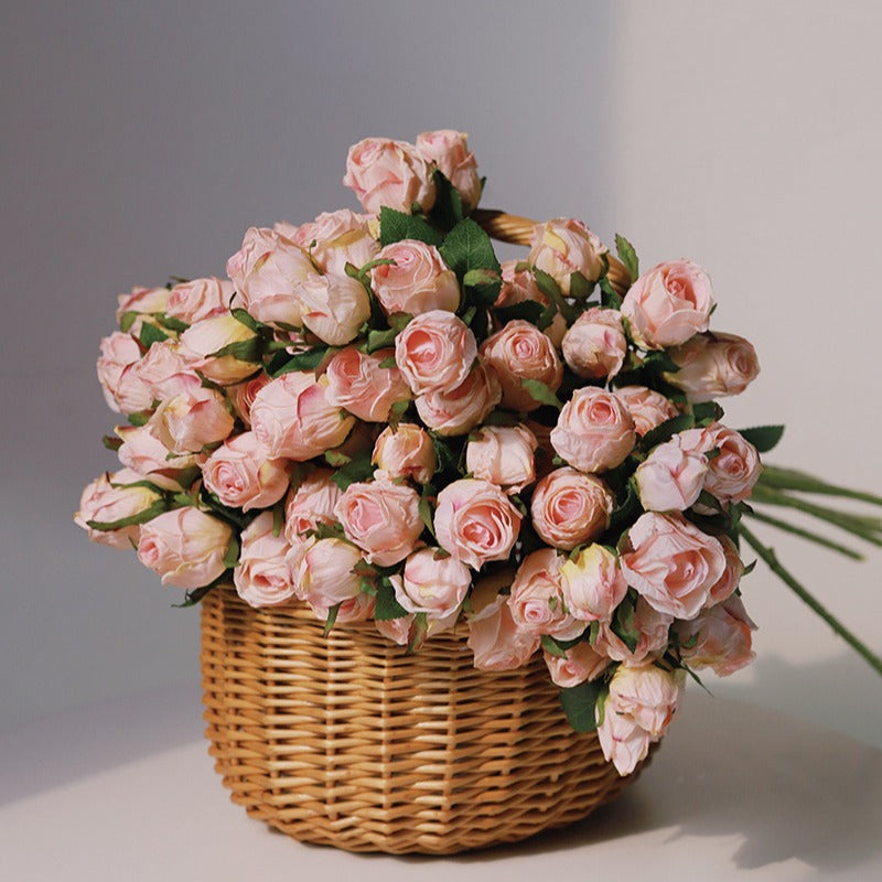 Realistic Velvet Rose Stem for Floral Decor