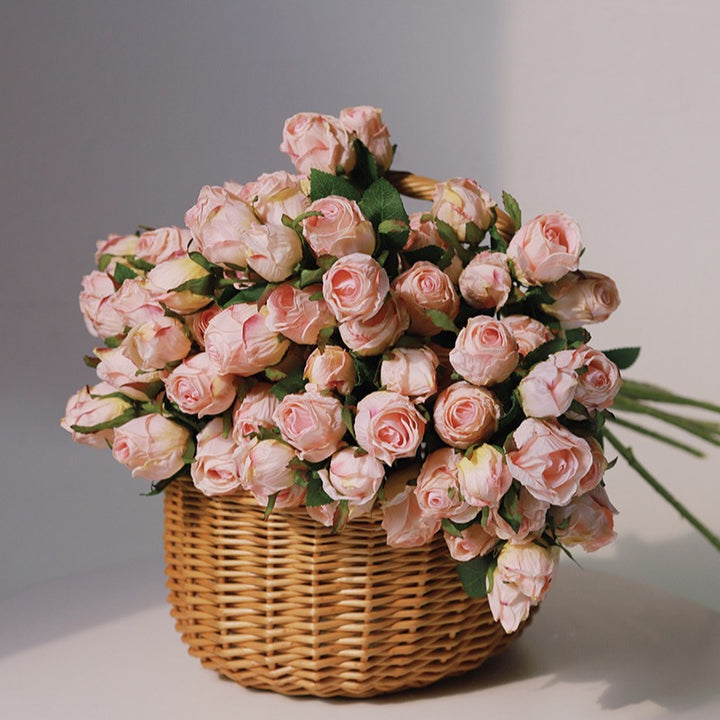 Realistic Velvet Rose Stem for Floral Decor