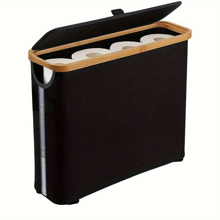 Sustainable recycling organizer with bamboo lid