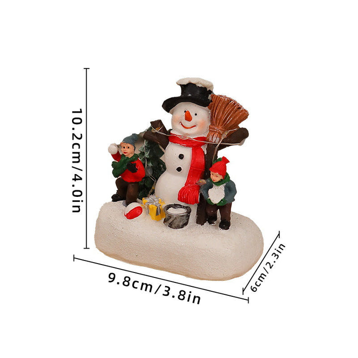Illuminated Christmas figure with Christmas tree