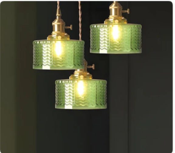 Vintage Glass Pendant Light