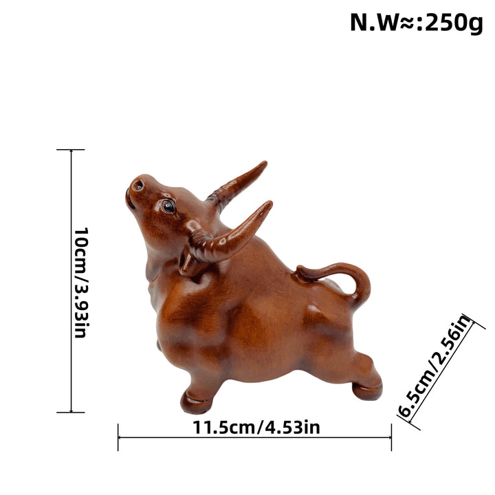 Decorative bull figure made of high-quality synthetic resin