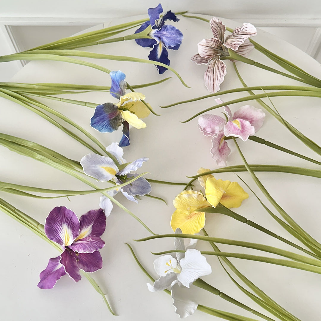 Elegant Faux Iris Floral Arrangement