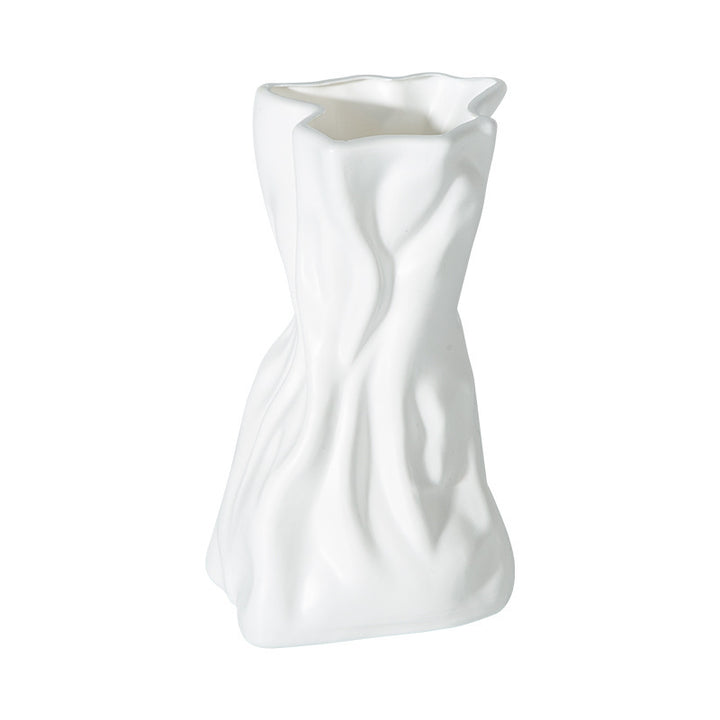 Abstract Wave-Design Decorative Vase