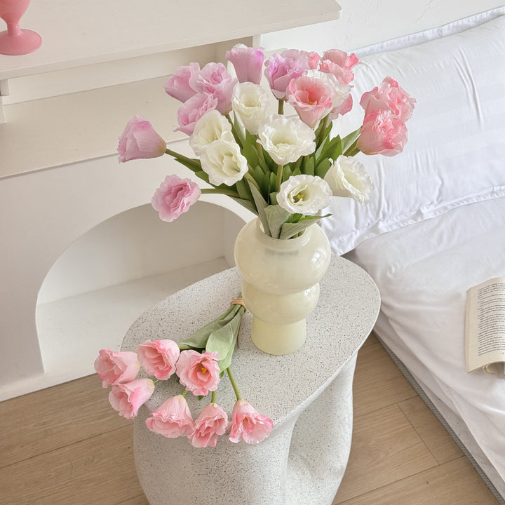 Realistic Silk Tulip Bouquet for Home Display