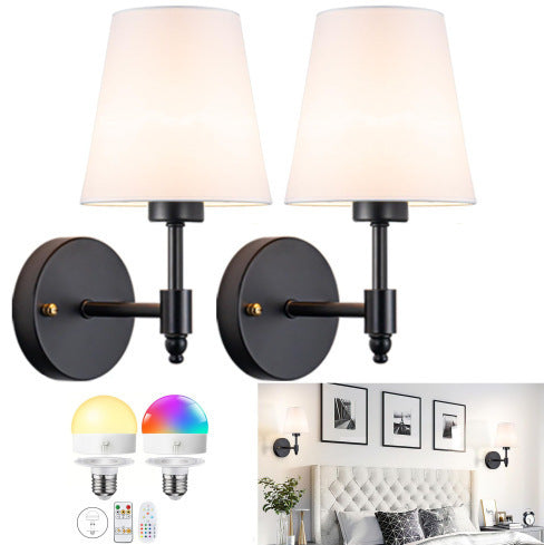 Modern pleated shade wall lamp