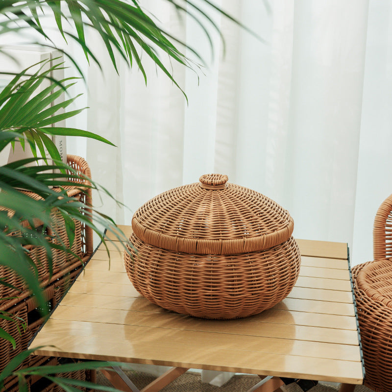 Handcrafted Natural Fiber Storage Container