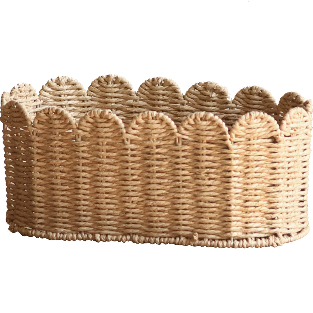 Handcrafted basket with wavy edge