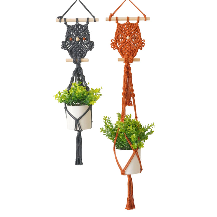 Decorative Macrame Owl Planter