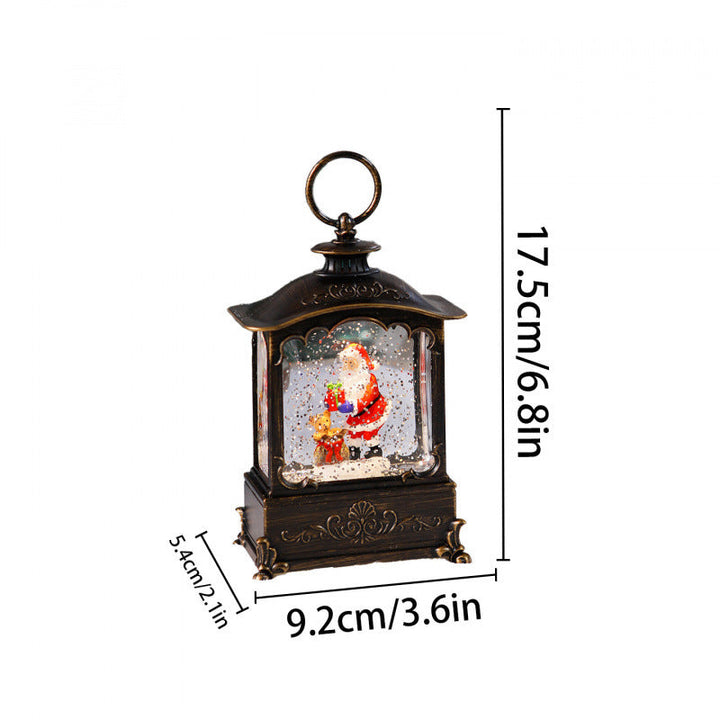 Lighter lantern with snow scenes