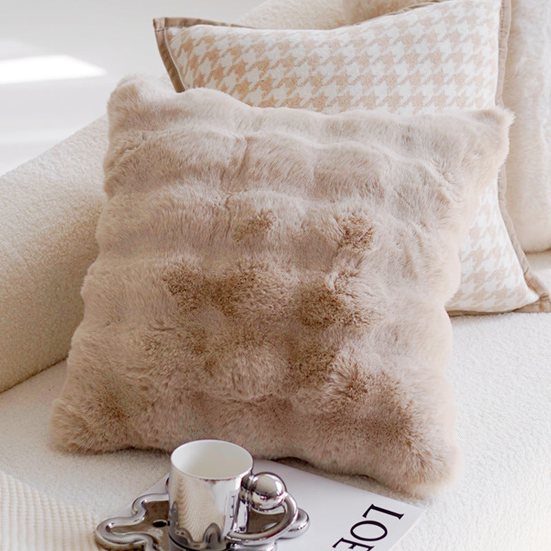 Luxurious Faux Fur Decorative Cushion