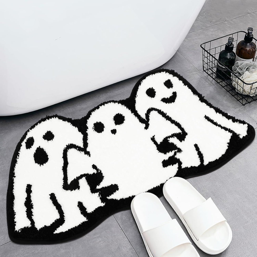 Halloween-Themed Ghost Bath Mat
