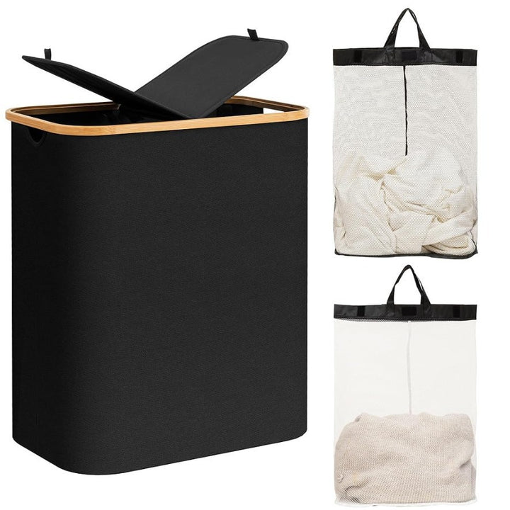 Practical laundry basket with lid