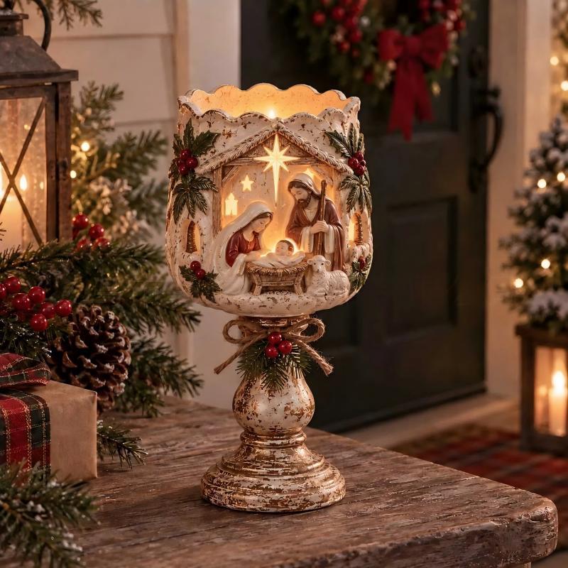 Decorative nutcracker table lamp