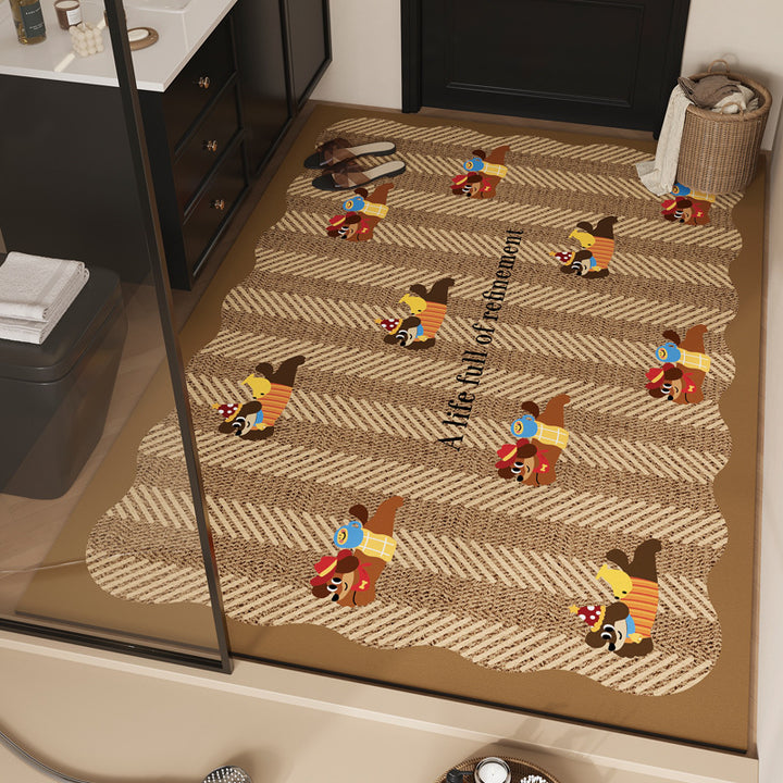 Playful Dog-Themed Bath Mat