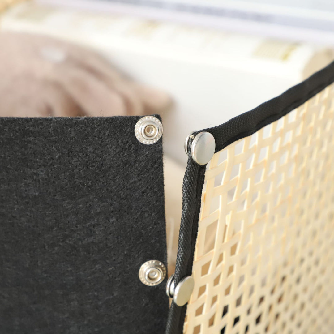 Multifunctional storage bowl made of bamboo and textile