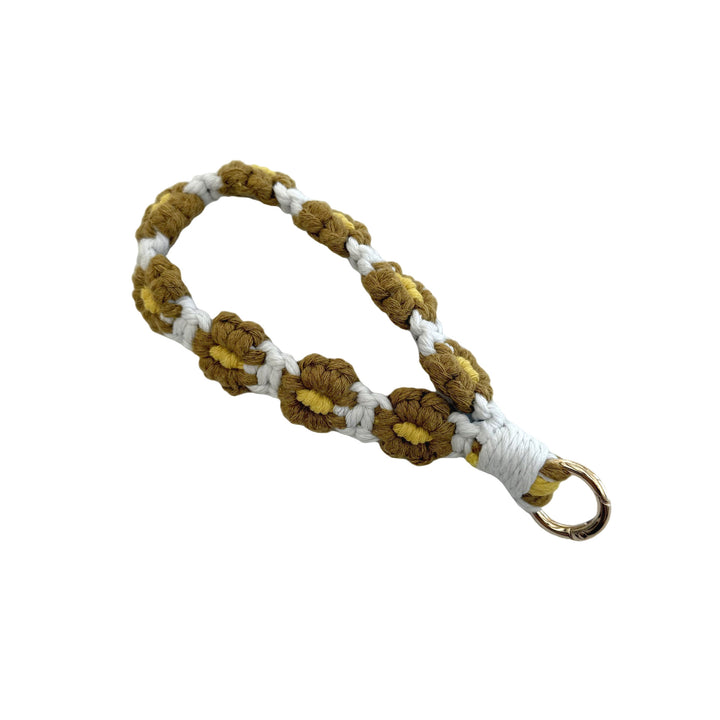 Floral Macrame Keychain Holder