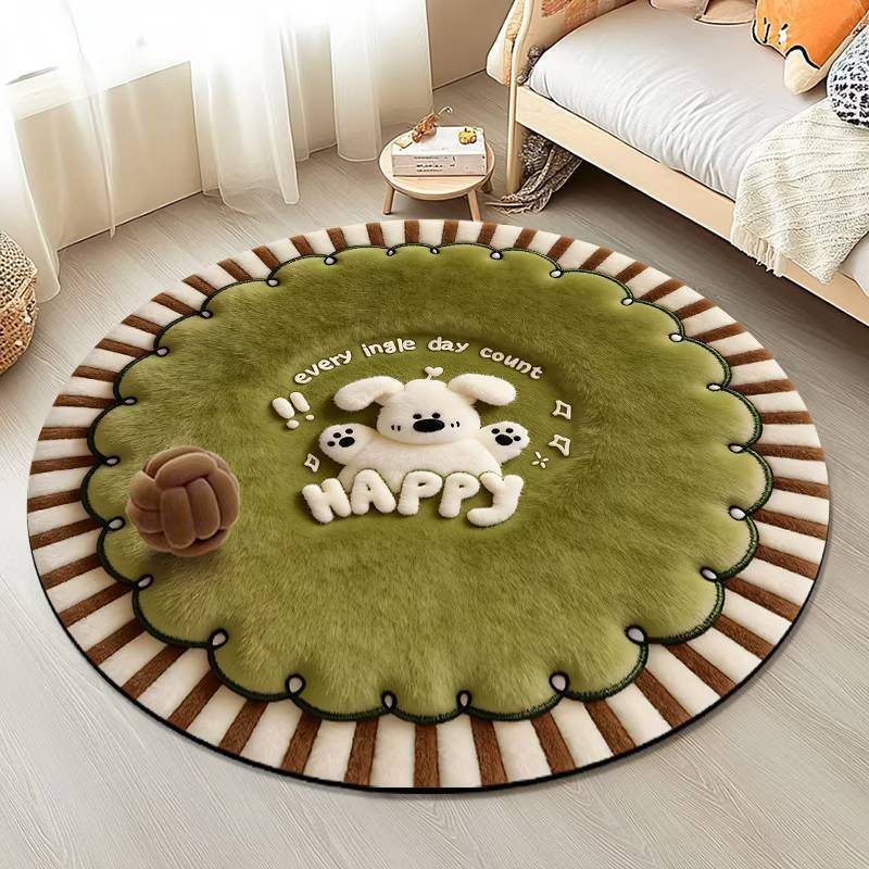 Cute Cartoon-Themed Plush Area Rug