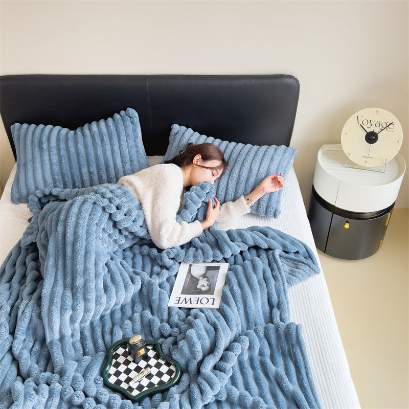 Plush Textured Fleece Blanket