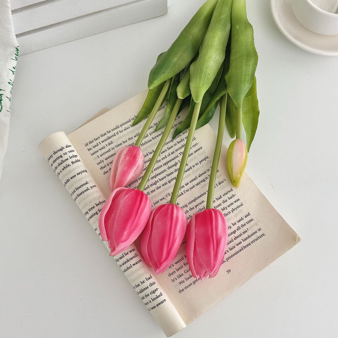 Realistic Tulip Floral Arrangement for Home Display