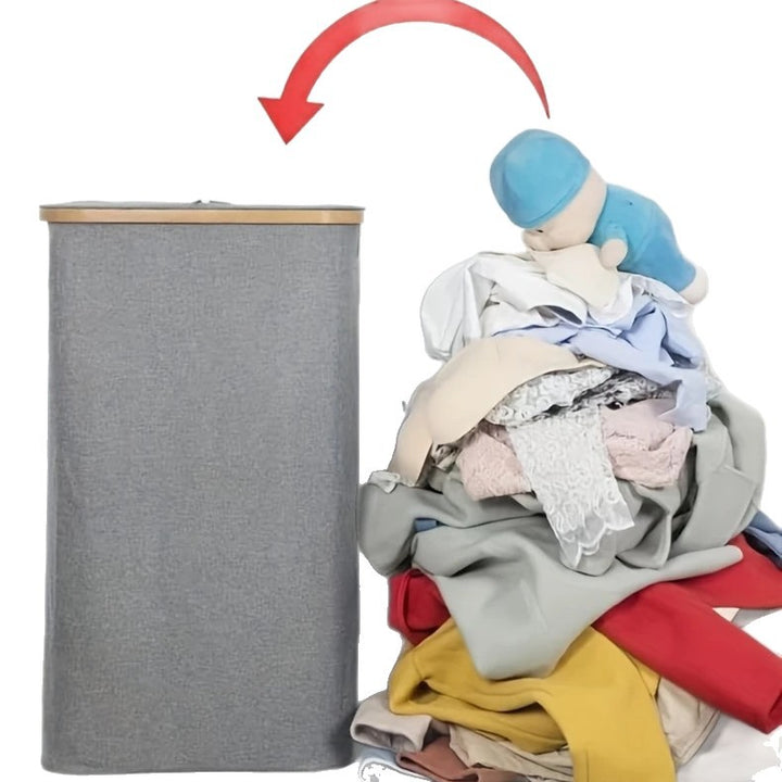 Elegant laundry bin with removable lid and inner bag