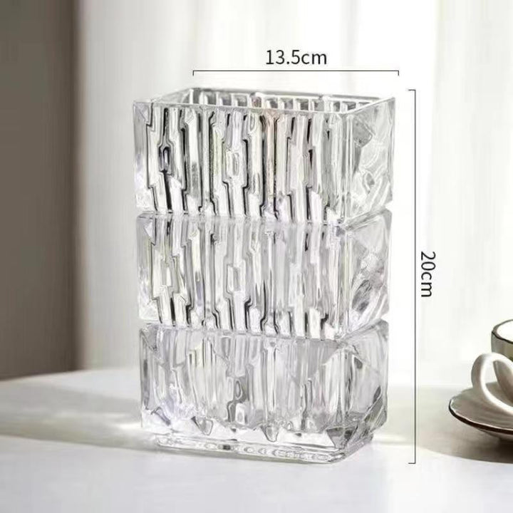 Decorative Textured Glass Container