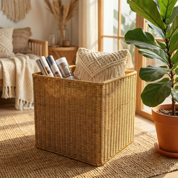 Handwoven storage basket