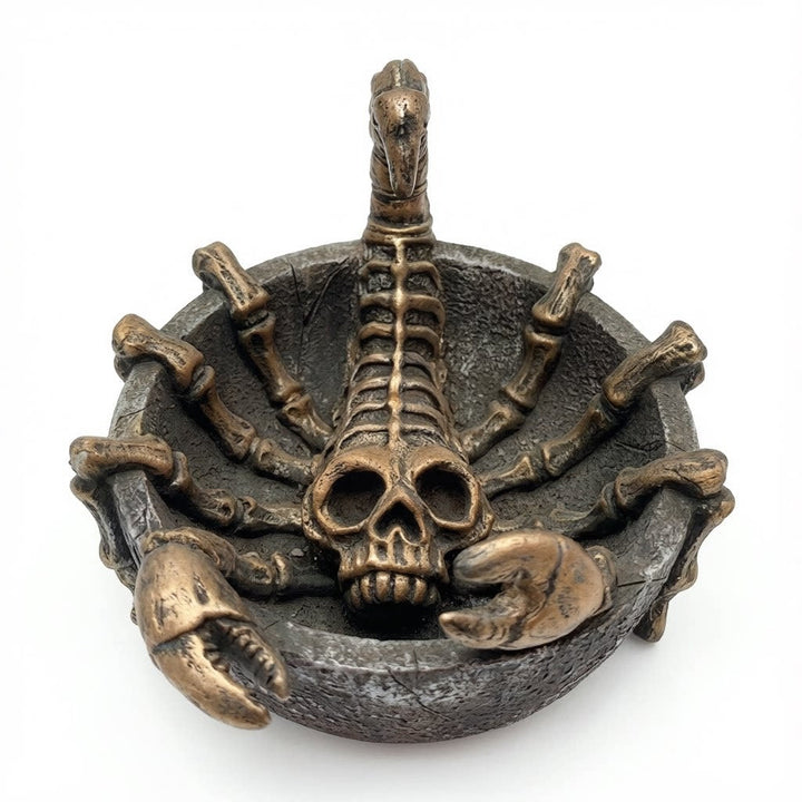 Decorative bowl figure with skeleton design