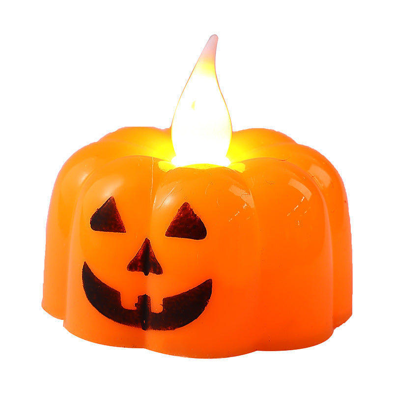 Creative tealight decoration in pumpkin design