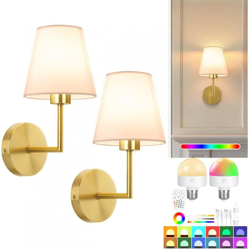 Contemporary Linen Wall Light
