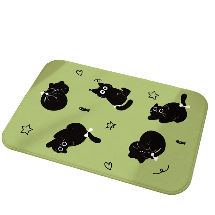 Artistic Cat-Themed Area Rug