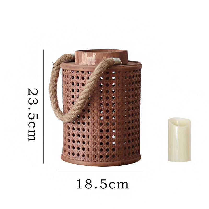 Decorative lantern holder made of natural material