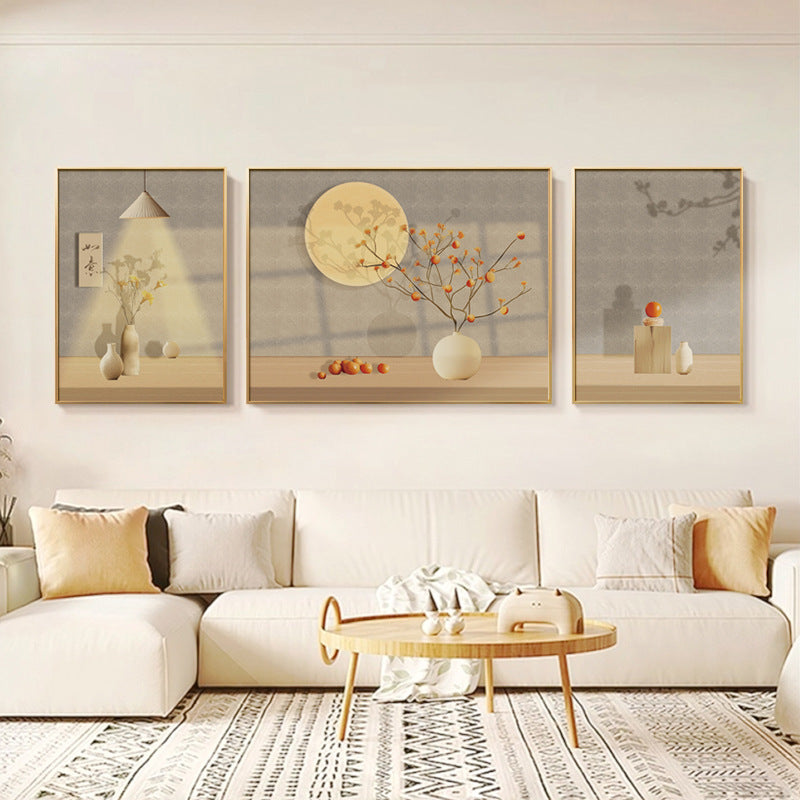Elegant Botanical Framed Triptych Wall Art
