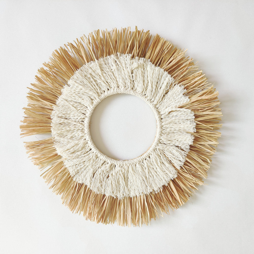 Decorative wall mirror in sunray design